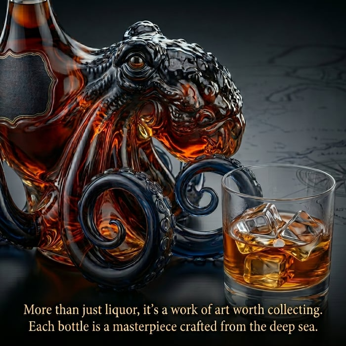 3D Sculpted Octopus Collector's Edition Bottle