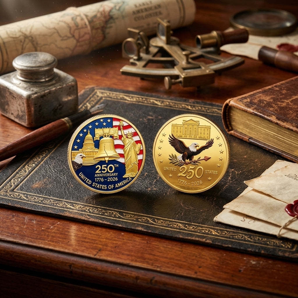 🔥LAST DAY 50% OFF✨9PCS USA 250th Anniversary Commemorative Coin Gift Set