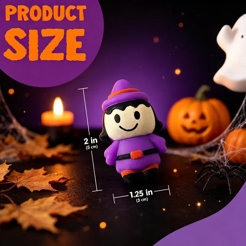 50PCS Halloween Mochi Squishy Toys for Party Favors & Spooky Fun 🎃
