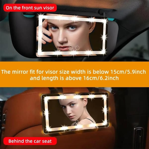 🔥Car LED Makeup Glass丨Three Gear Adjustment  Sun Visor Vanity Mirror