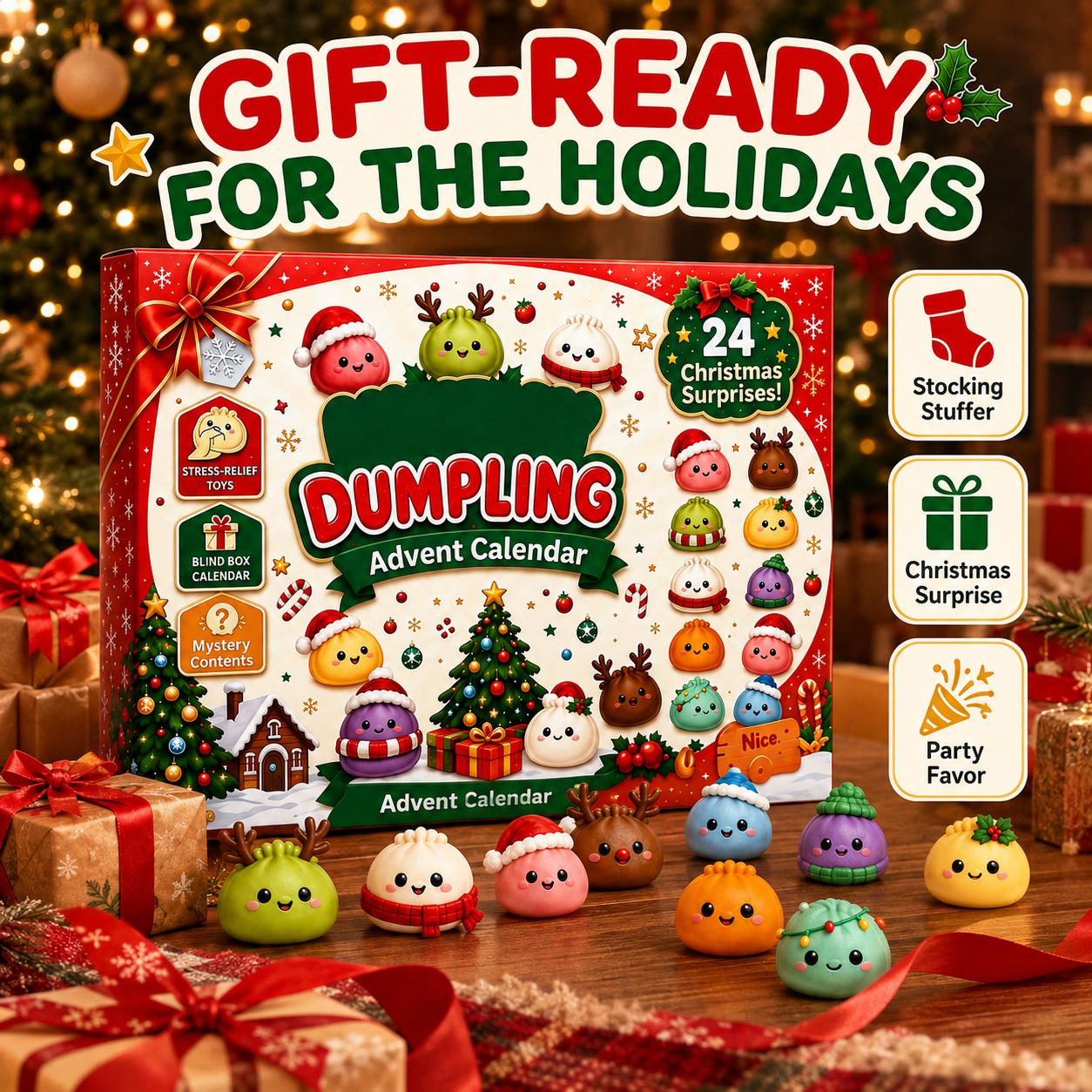 2026 Dumpling Squishy Advent Calendar - Indoor Recreation Stress Relief Toy, 24 Surprise Kawaii Mini Food Squishy Figures, Cute Christmas Countdown Holiday Gift 2026 Dumpling Squishy Advent Calendar - Indoor Recreation Stress Relief Toy, 24 Surprise Kawaii Mini Food Squishy Figures, Cute Christmas Countdown Holiday Gift