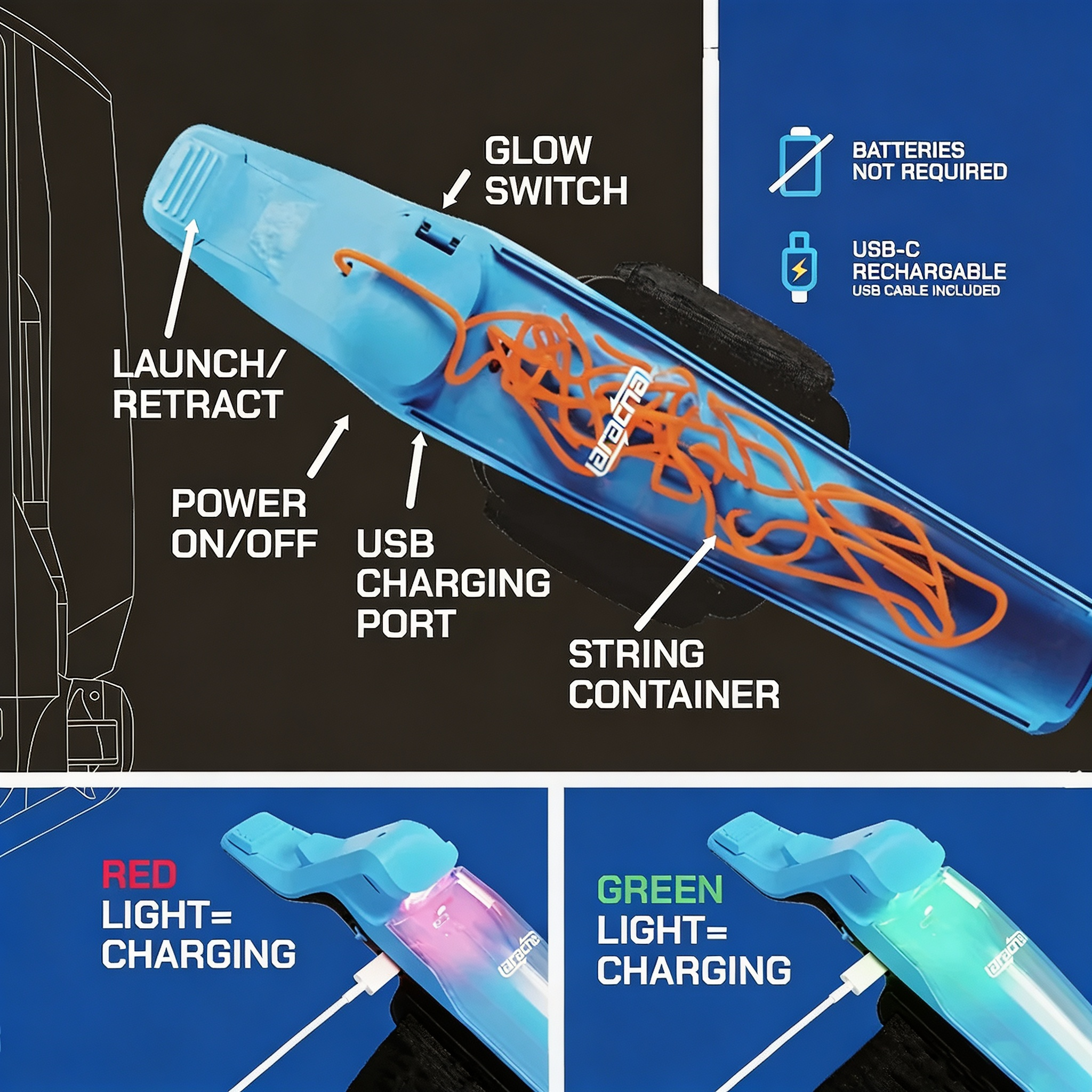 World's First String Launching Webshooter
