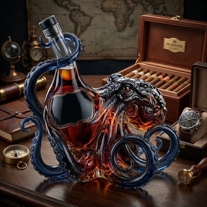 3D Sculpted Octopus Collector's Edition Bottle