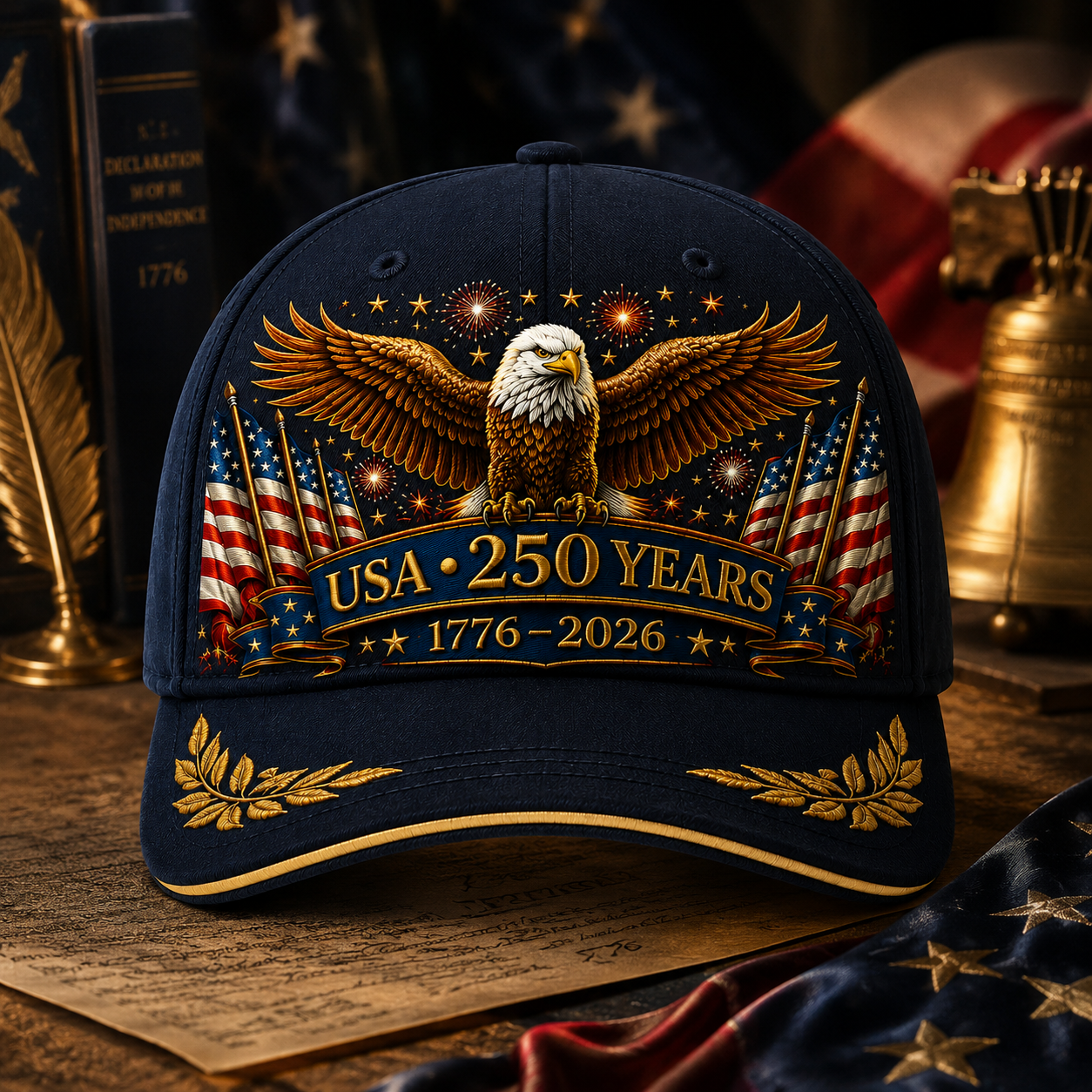 🔥Last Day 49% OFF - USA 250th Anniversary Bald Eagle Cap | 1776-2026 Limited Edition Hat