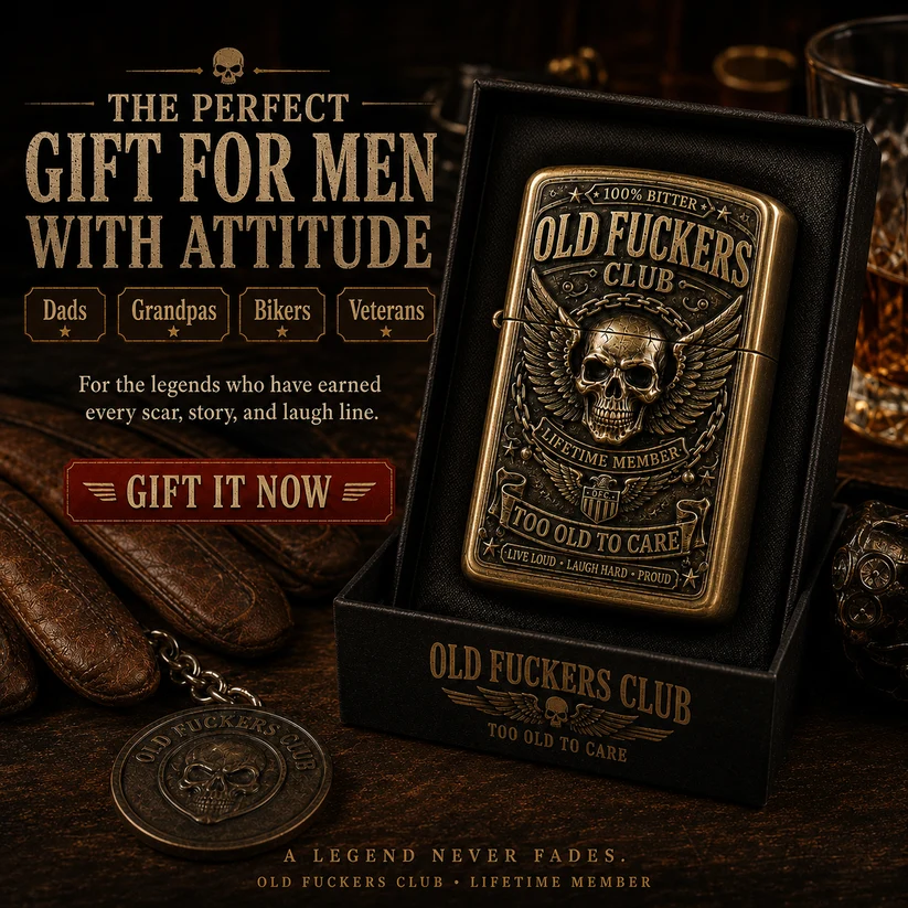 ☠️ Old Fuckers Club Vintage Lighter | 2026 Limited Edition Collectible Metal Lighter