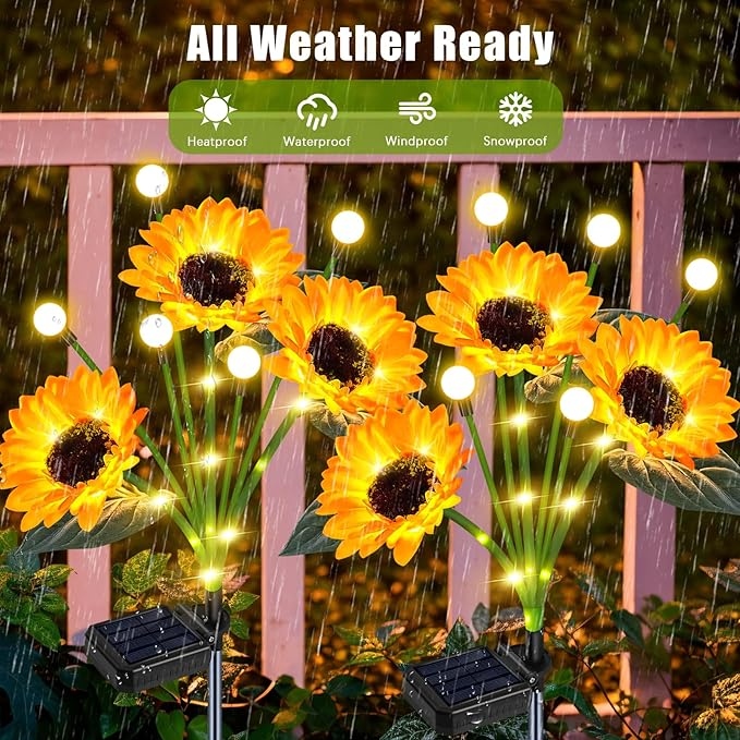 🌻Mother's Day Sale 49% OFF- 🌞Solar LED Sunflower Garden Lights-29.6inch/74cm
