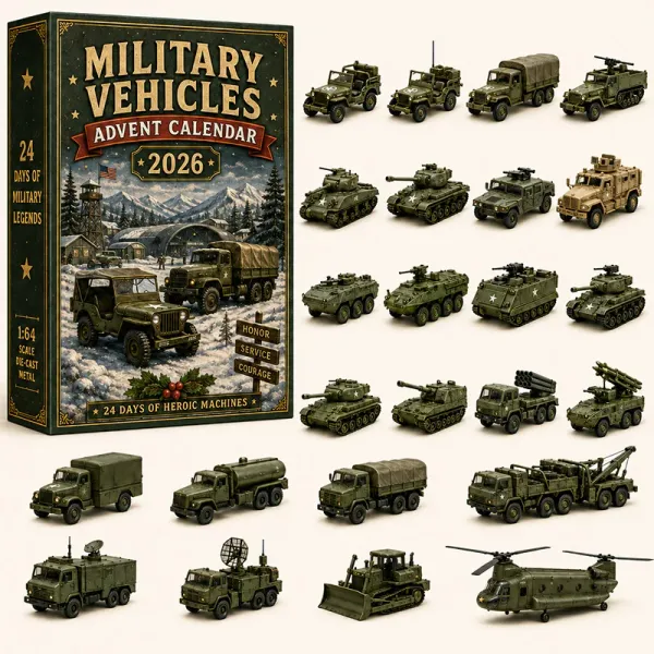2026 Vehicle Advent Calendar Collection – 24 Days of Classic Machines, Trucks & Military Legends