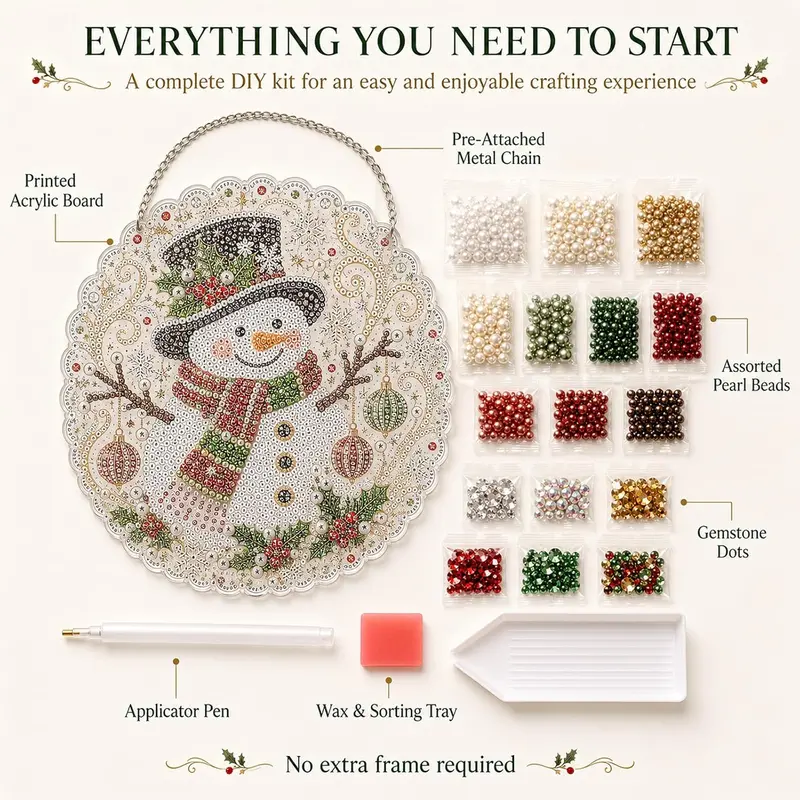 🎄DIY Pearl Diamond Painting Suncatcher Handicraft Kit