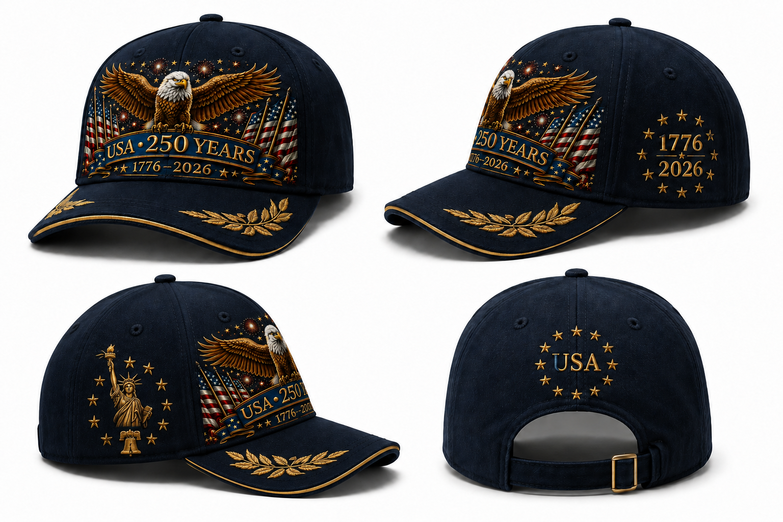 🔥Last Day 49% OFF - USA 250th Anniversary Bald Eagle Cap | 1776-2026 Limited Edition Hat