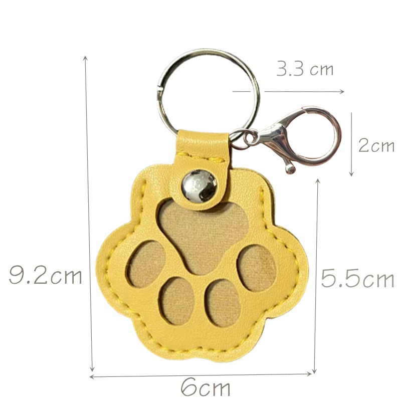 Memorial Leather Pet Hair Storage Keychain