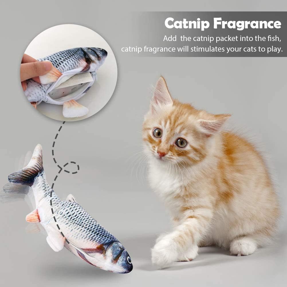 Last Day 50% OFF🐱Electric Moving Cat Fish Toy