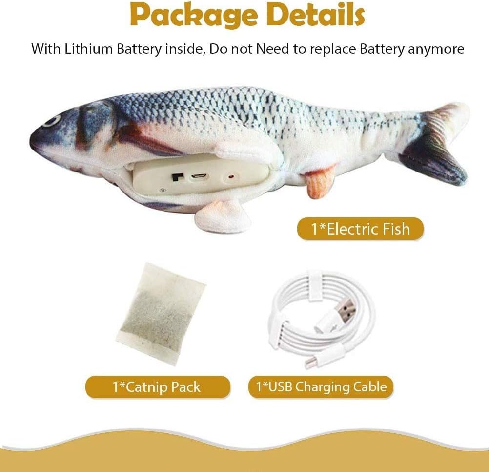 Last Day 50% OFF🐱Electric Moving Cat Fish Toy