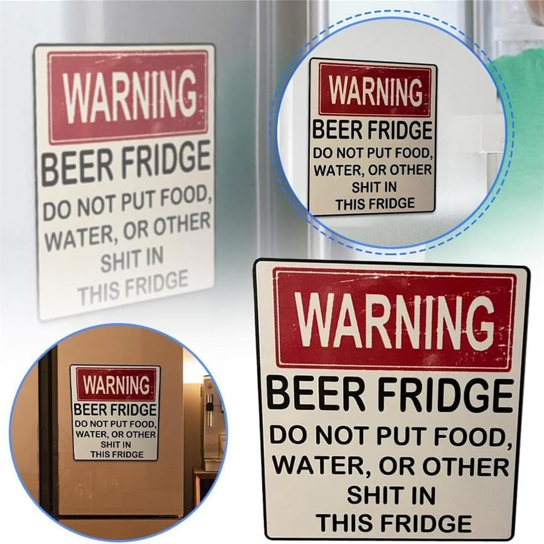 LAST DAY CLEARANCE SALE 50% OFF🔥 Funny Beer Fridge Vintage Sticker Sign
