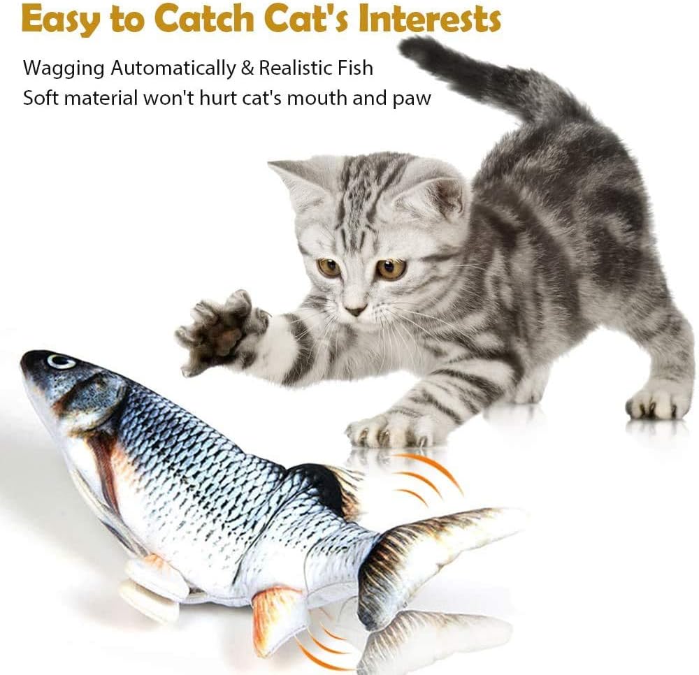 Last Day 50% OFF🐱Electric Moving Cat Fish Toy
