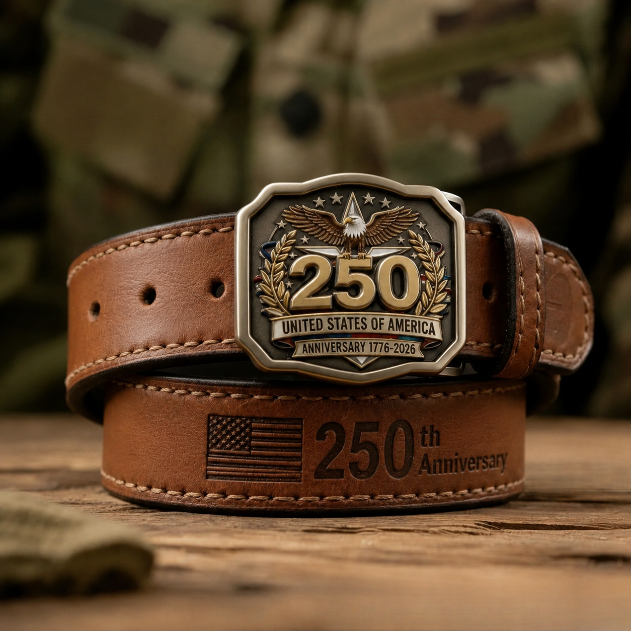 🎖️Father’s Day Special 49% OFF - 250th Anniversary American Legacy Leather Belt