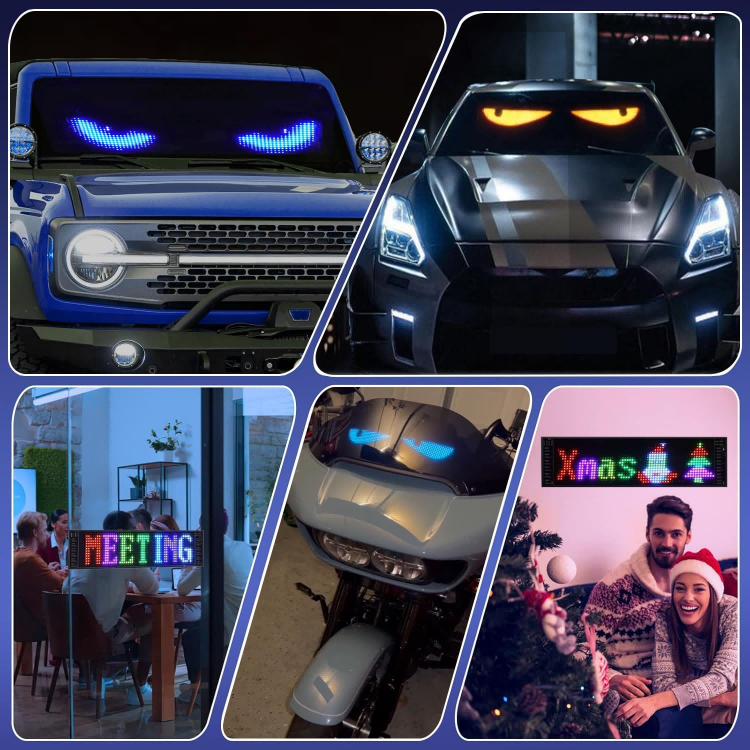 🔥2025 Hot Sale 49% OFF✨DIY Car Dynamic LED Smart Colorful Eye Lamp Soft Screen🚚Buy 2 Free Shipping