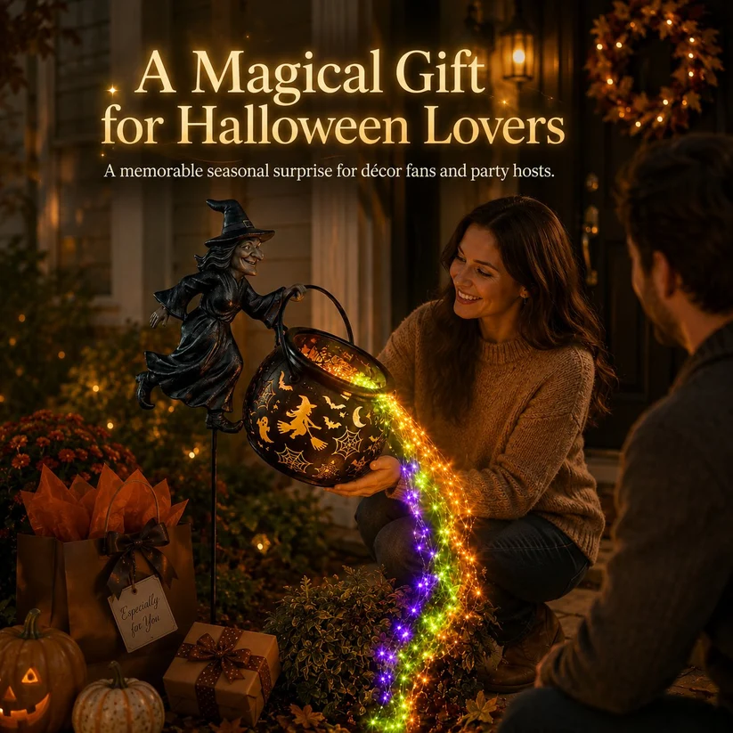 🎃Halloween Witch Cauldron Garden Light