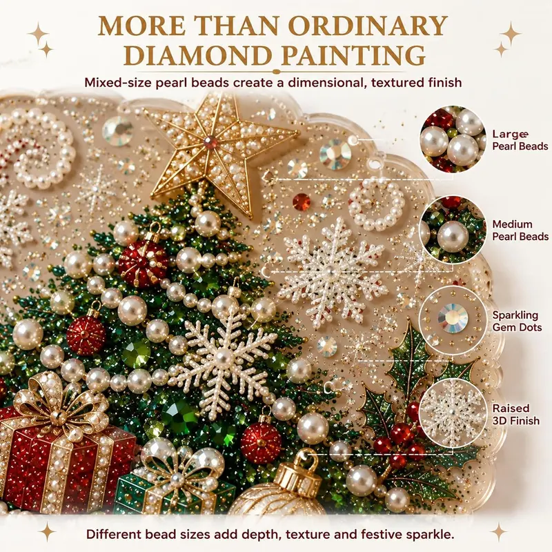 🎄DIY Pearl Diamond Painting Suncatcher Handicraft Kit