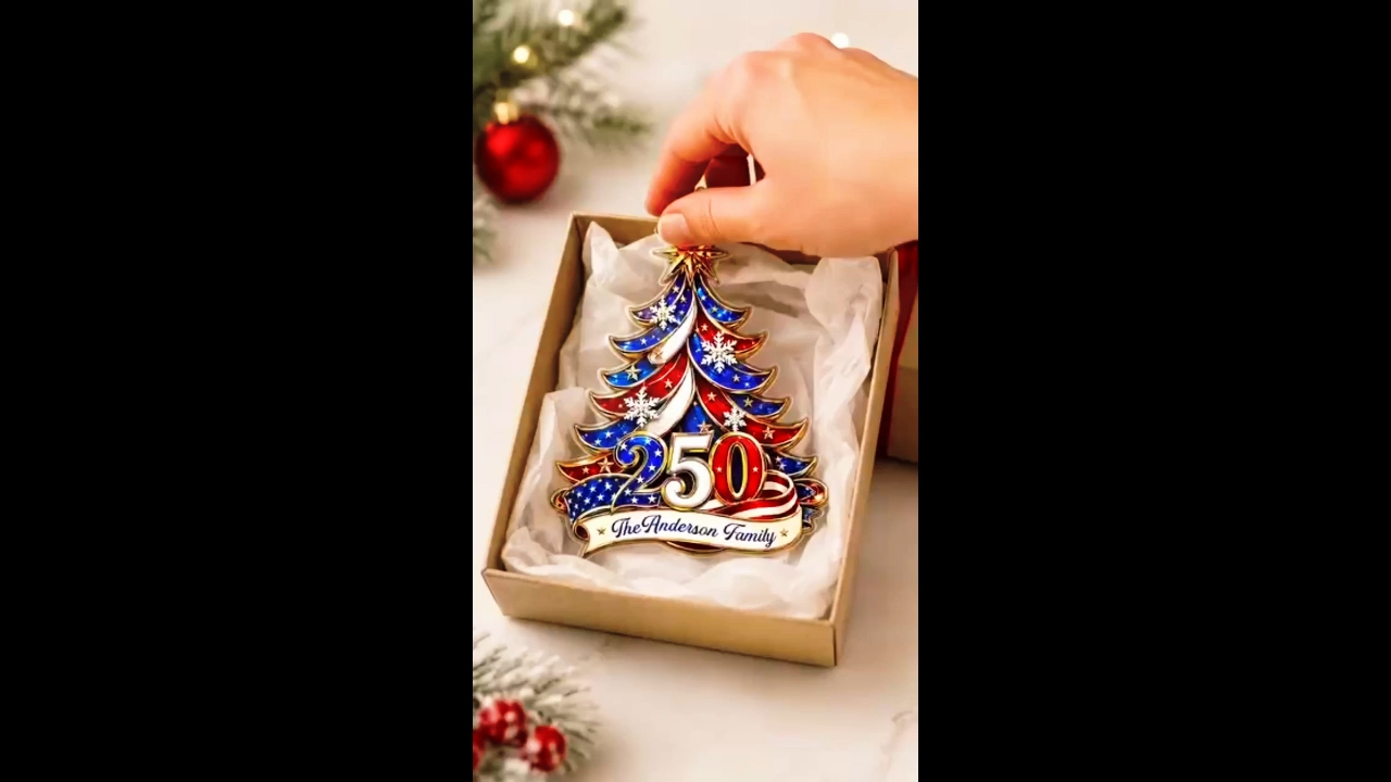 Ornament Patriotic Christmas Tree 250