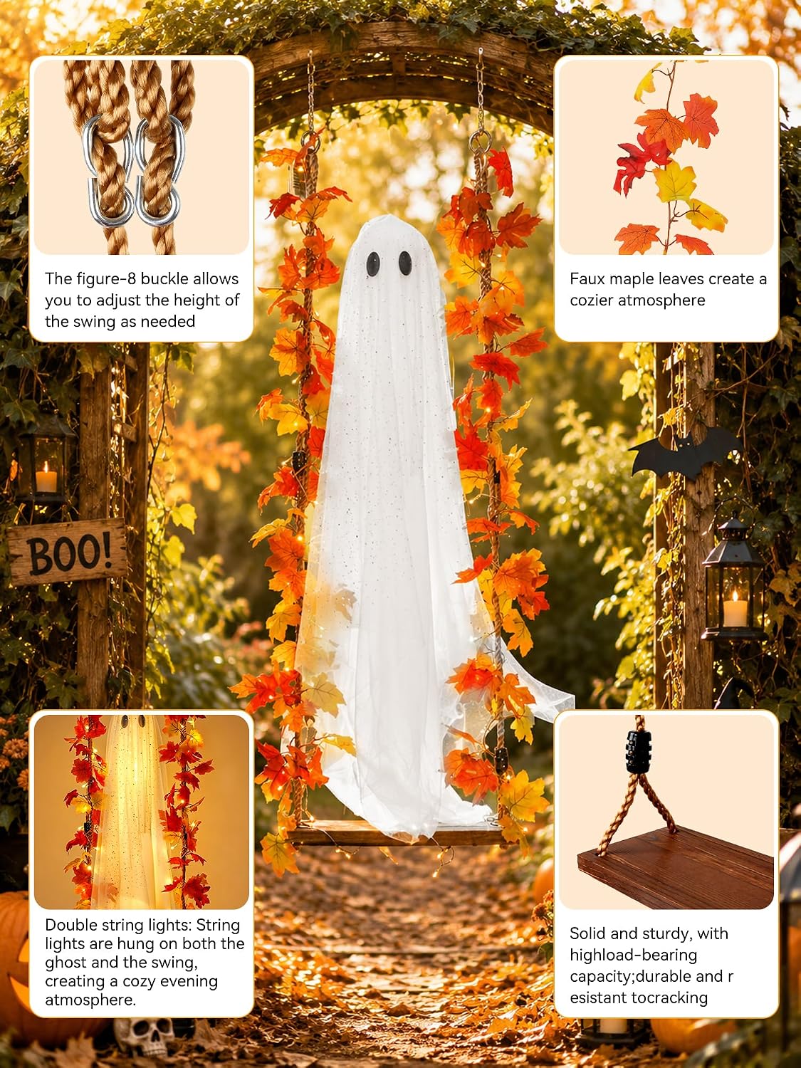 Swing Ghost Halloween Decorations