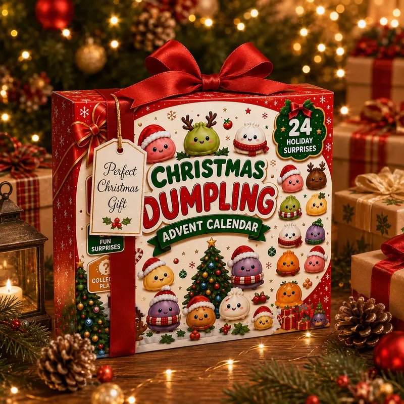 24-Day Dumpling Squishy Toy Countdown Calendar with Glitter Squeeze Toys