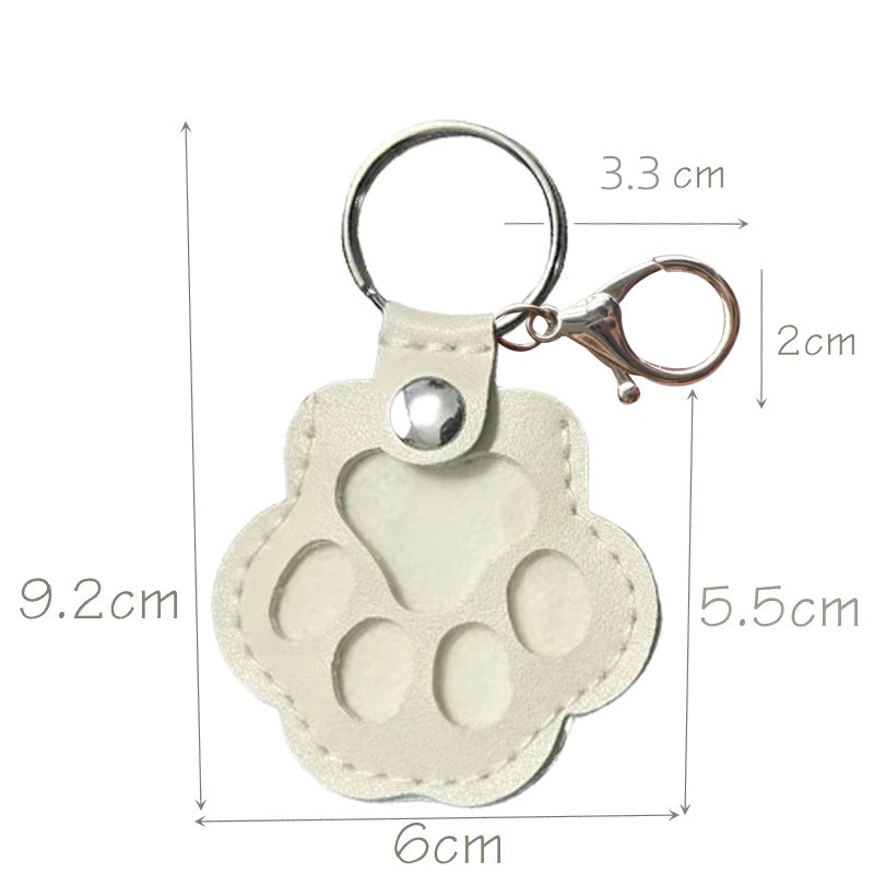 Memorial Leather Pet Hair Storage Keychain