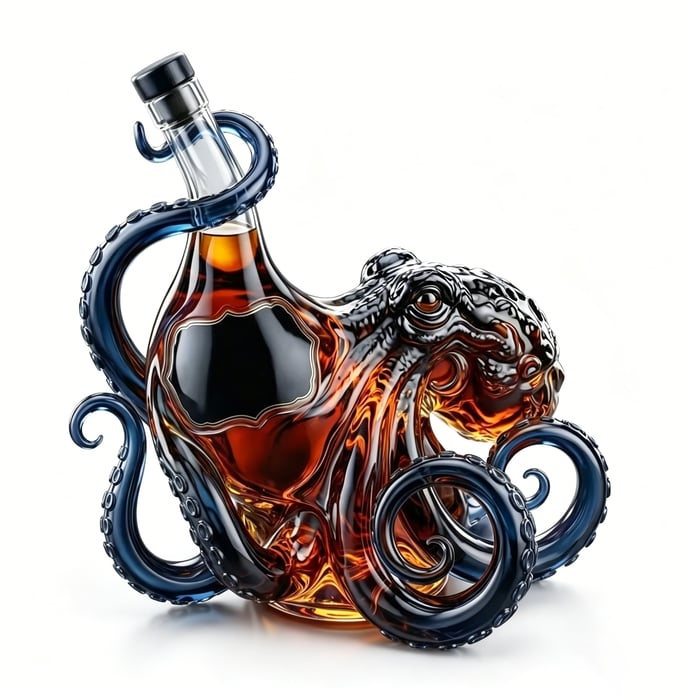 3D Sculpted Octopus Collector's Edition Bottle