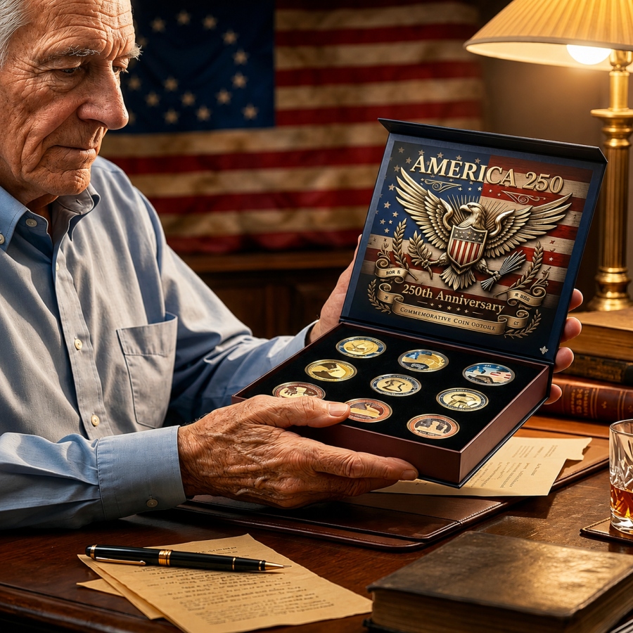 🔥LAST DAY 50% OFF✨9PCS USA 250th Anniversary Commemorative Coin Gift Set