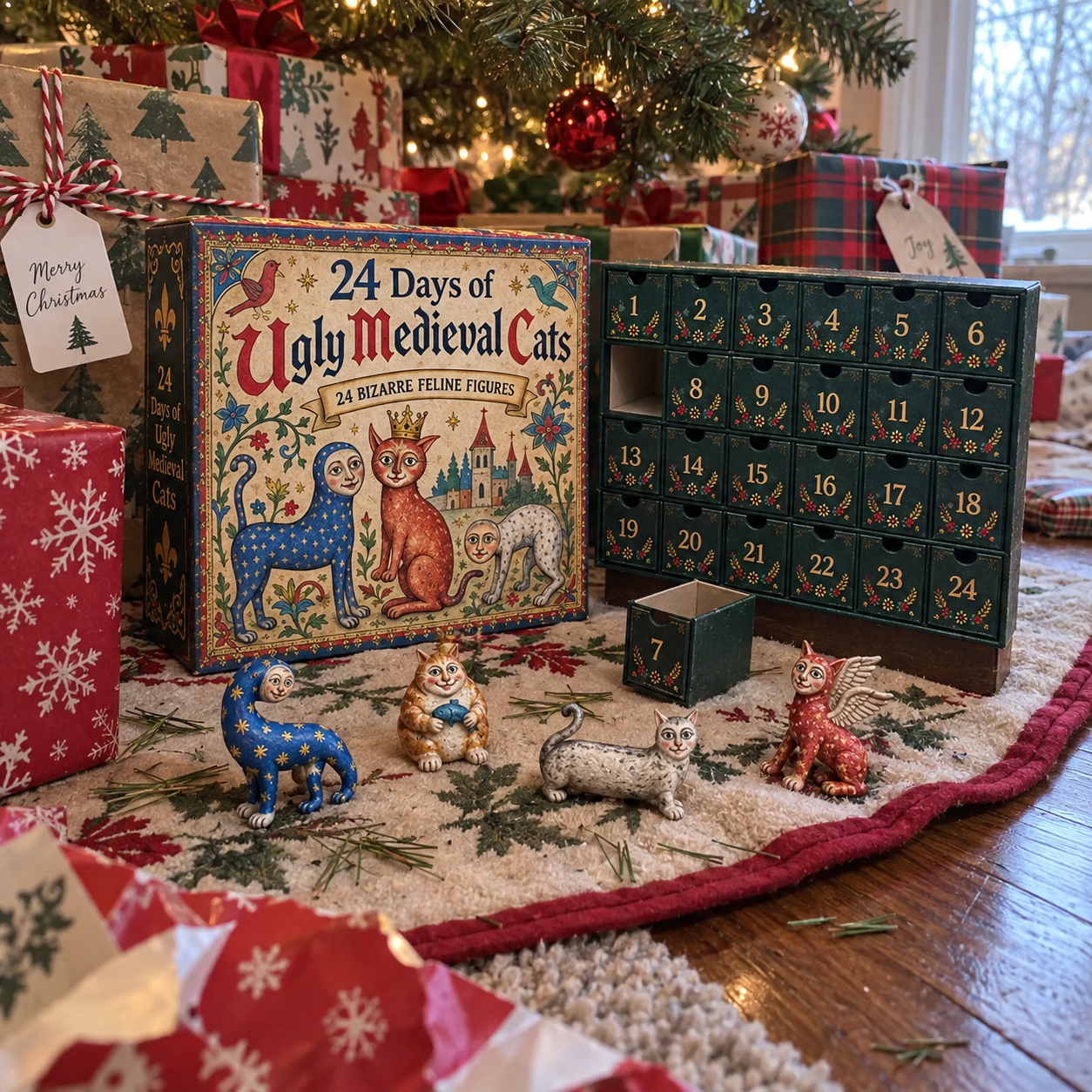 🐈🏰 24 Days of Ugly Medieval Cats – Hilariously Weird Cat Advent Calendar 2026