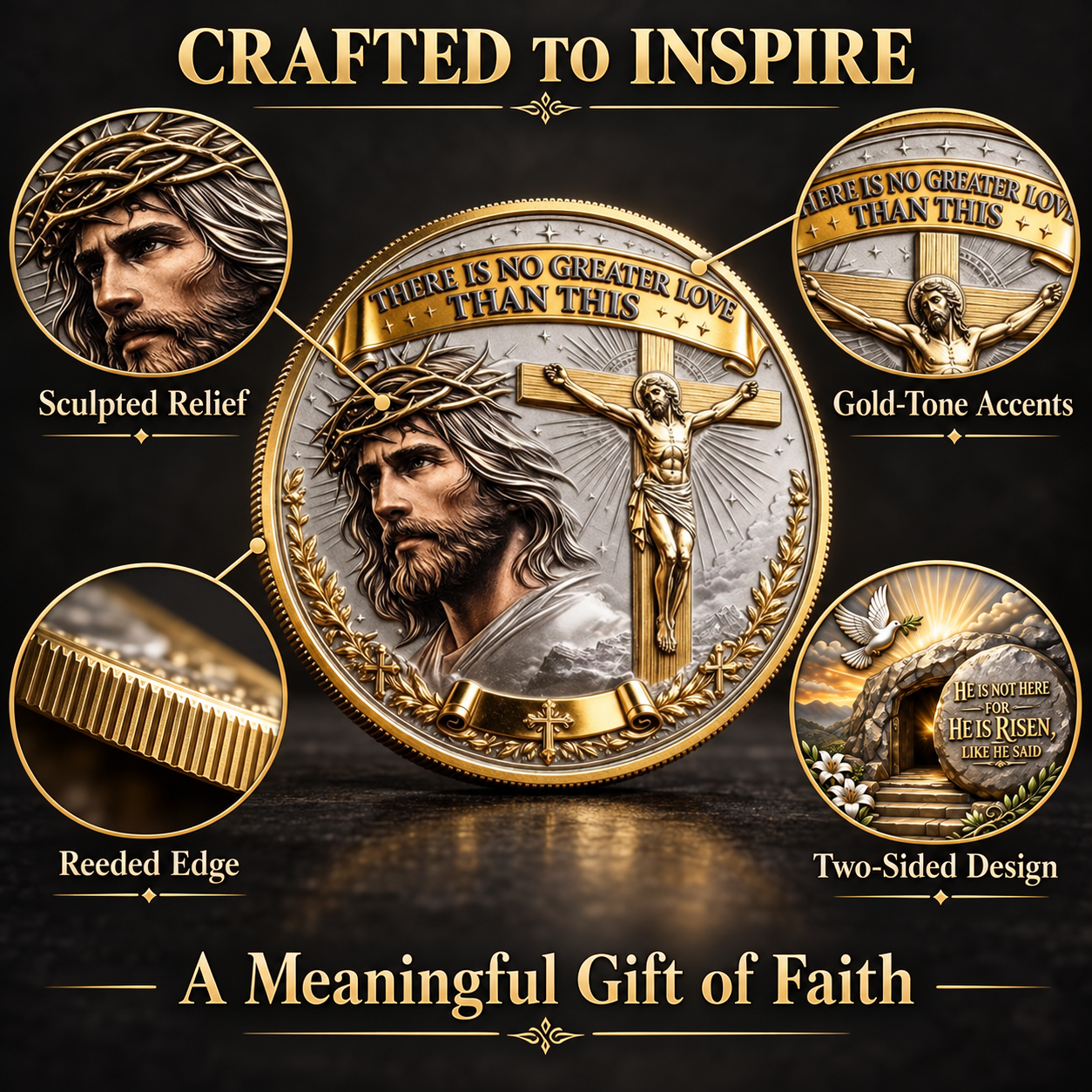 ✝️“No Greater Love” Resurrection Commemorative Coin