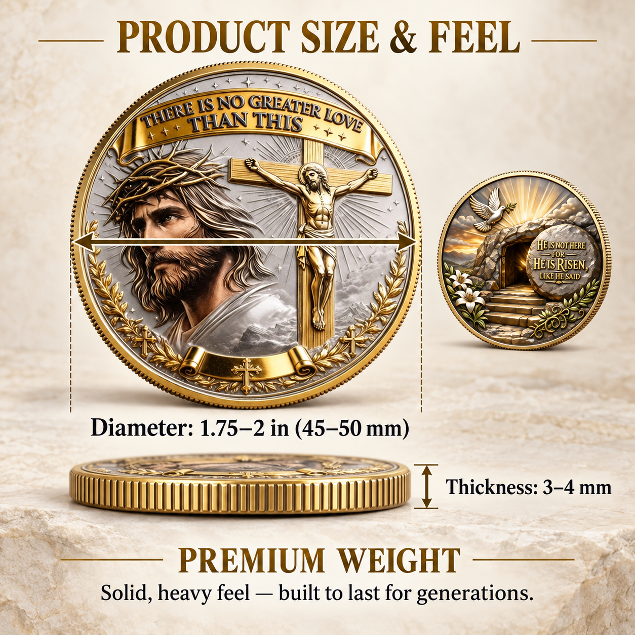 ✝️“No Greater Love” Resurrection Commemorative Coin