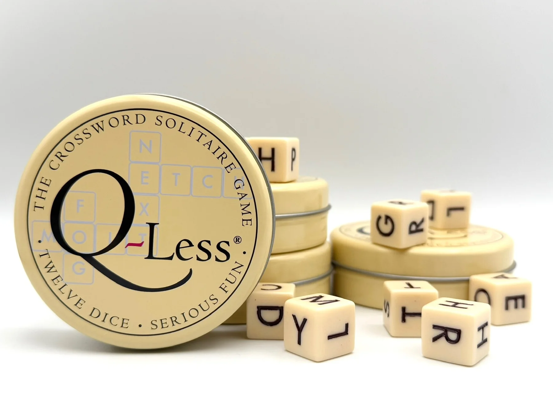 Q-Less - The Crossword Solitaire Dice Word Game
