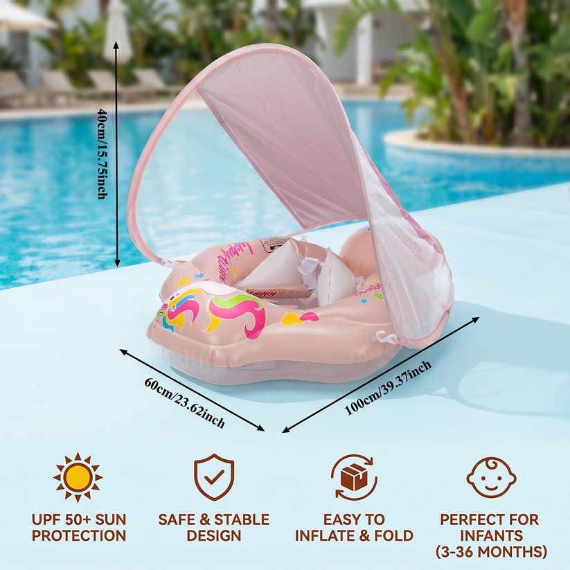 🔥Hot Sale 49% OFF - 🌊 SunSafe Baby Float: Keep Your Little One Cool, Safe, and Smiling All Summer