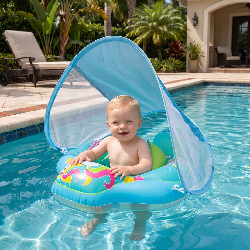 🔥Hot Sale 49% OFF - 🌊 SunSafe Baby Float: Keep Your Little One Cool, Safe, and Smiling All Summer