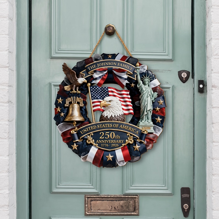 Personalized America 250th Anniversary Custom Wood Sign 