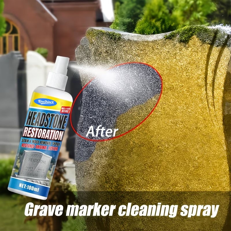 Fast-Acting Headstone Restoration & Cleaning Spray-Restore the Stone Renew the Memory