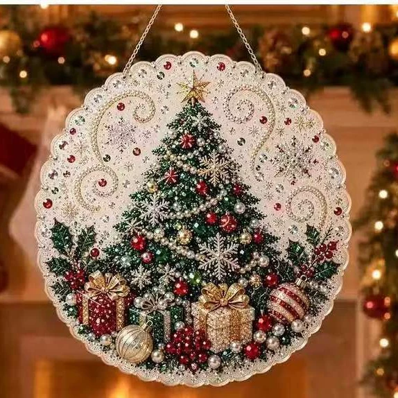 🎄DIY Pearl Diamond Painting Suncatcher Handicraft Kit