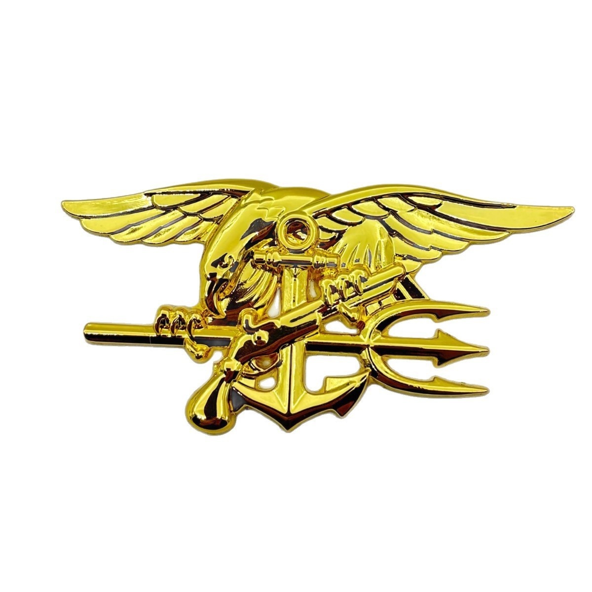 US Navy 250th Anniversary SEAL Trident Metal Car Emblem