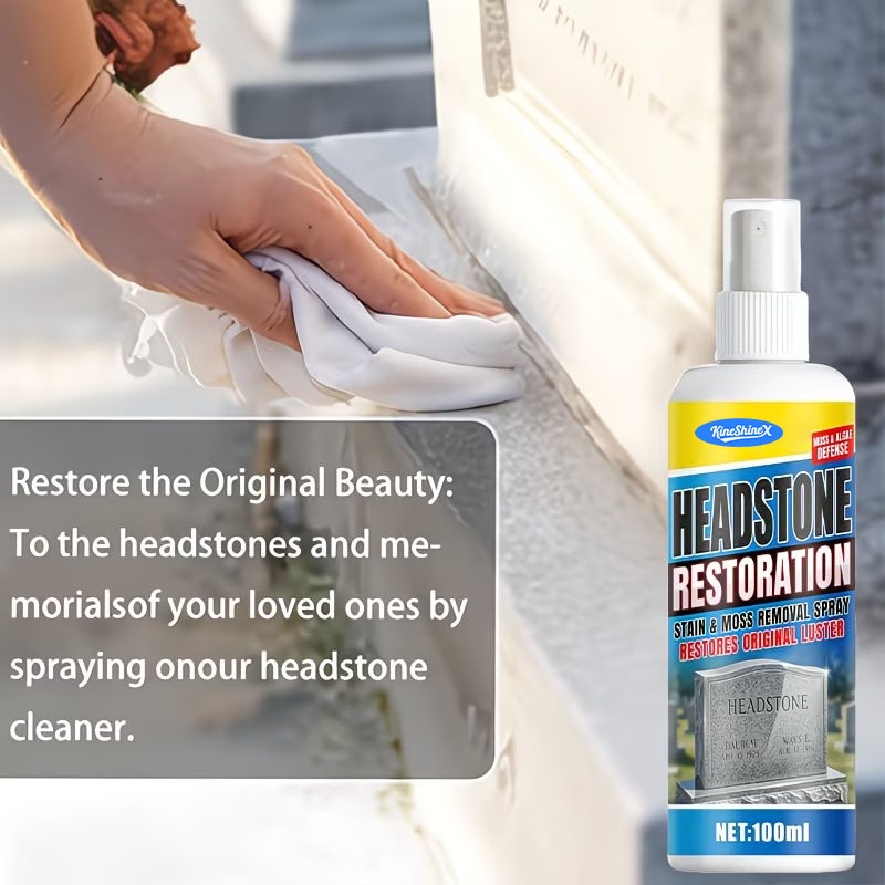 Fast-Acting Headstone Restoration & Cleaning Spray-Restore the Stone Renew the Memory