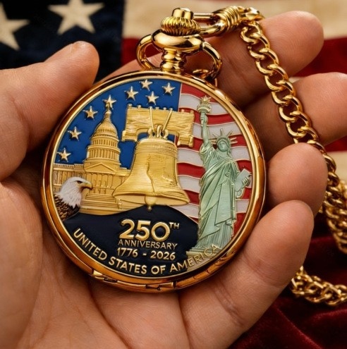 250th Anniversary Statue of Liberty Commemorative Pocket Watch
