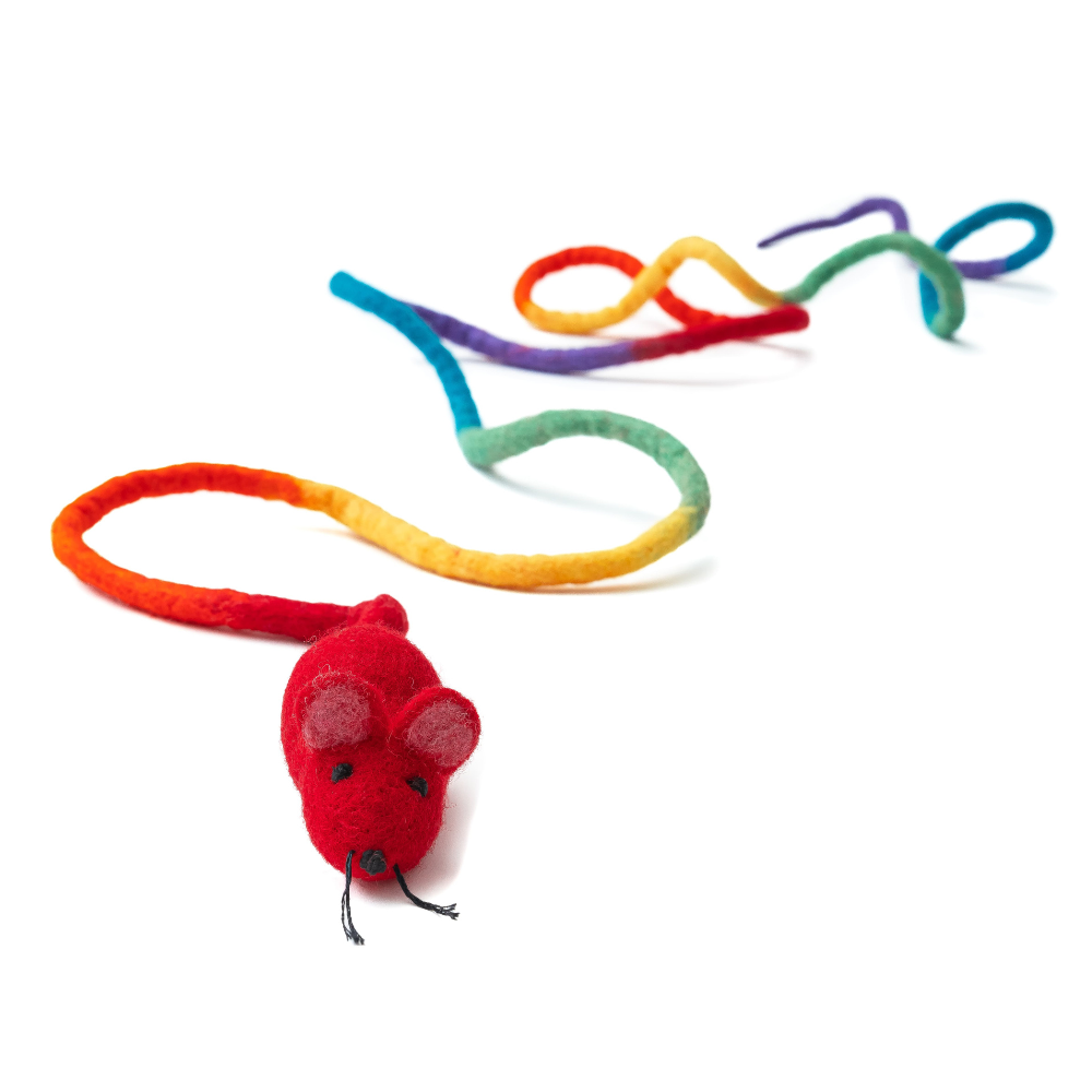 LAST DAY 49% OFF🐀🐱 Wool Mouse Tail Cat Toy