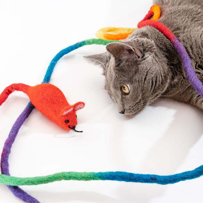 LAST DAY 49% OFF🐀🐱 Wool Mouse Tail Cat Toy