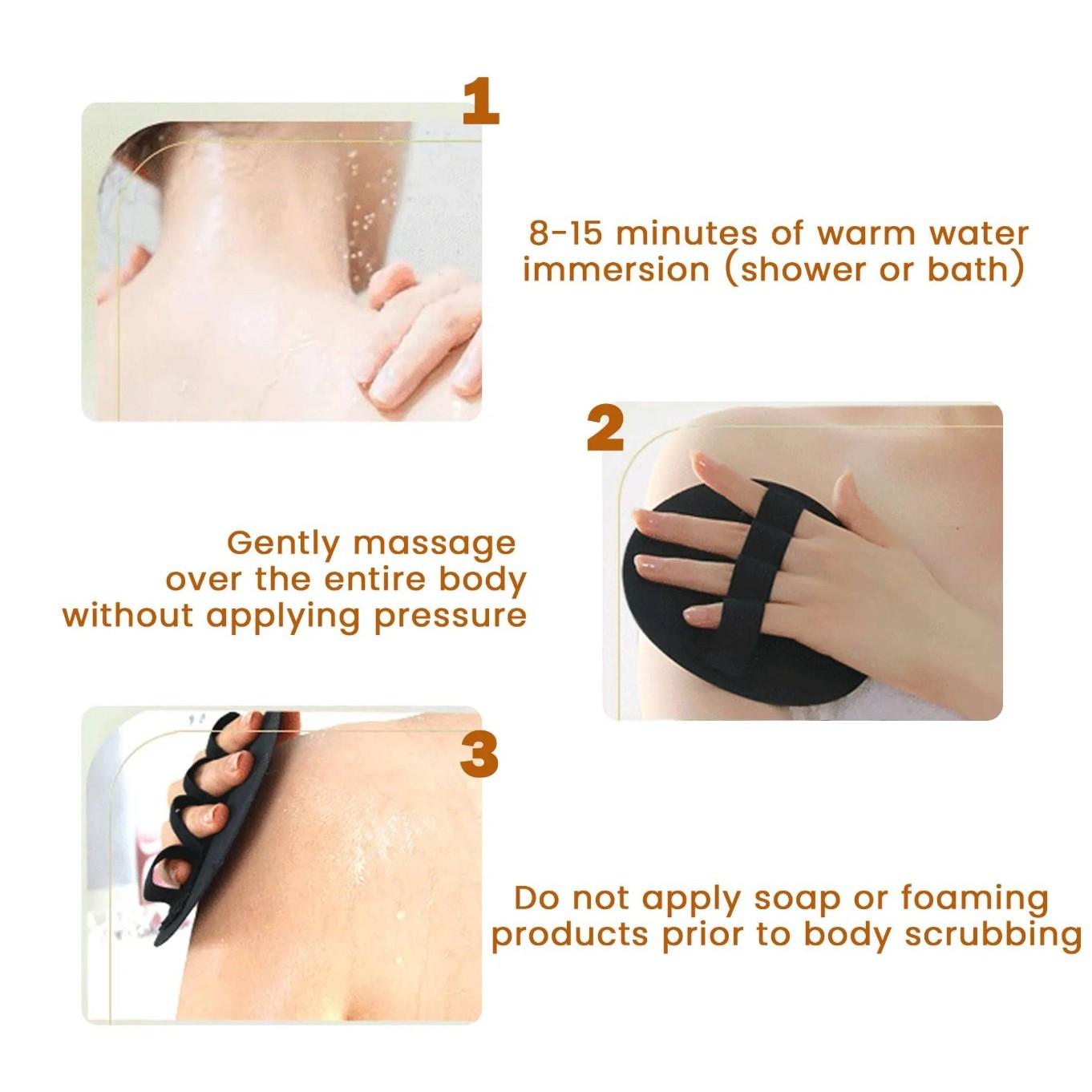 Exfoliating Bath Mitt, Body Exfoliating, Round Cake Scrubber, Bath Scrubber For Body, Pain-Free Mud Removal, Home Use, Women's Dedicated Bathing Tool, Shower Essential