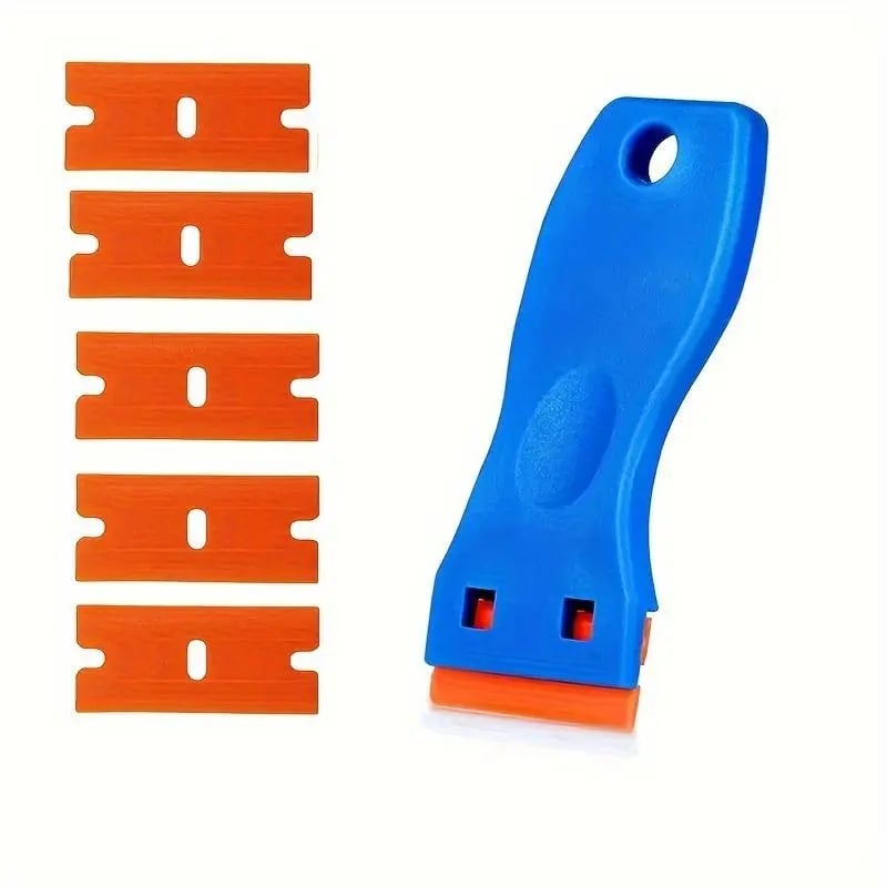 ✨Book Sticker Remover, Plastic Razor Blade Scraper