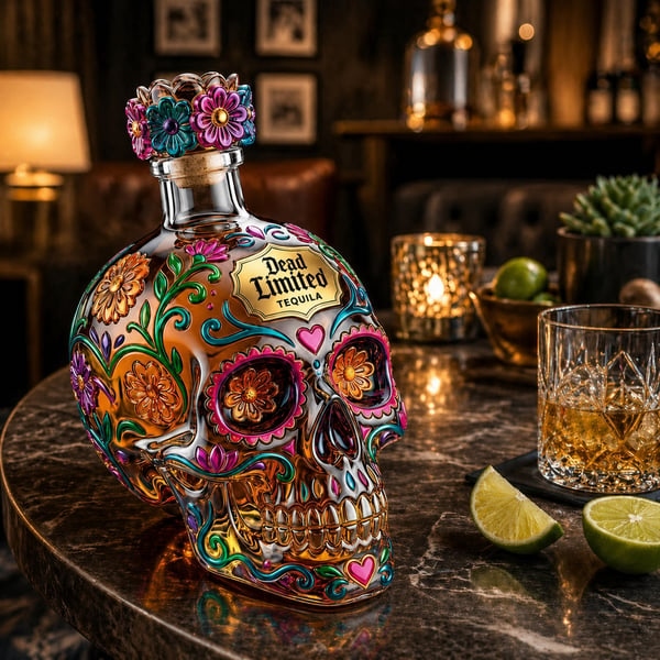 🔥Last Day 49% OFF 🔥 - 🍷Limited edition Day of the Dead tequila bottle🎁