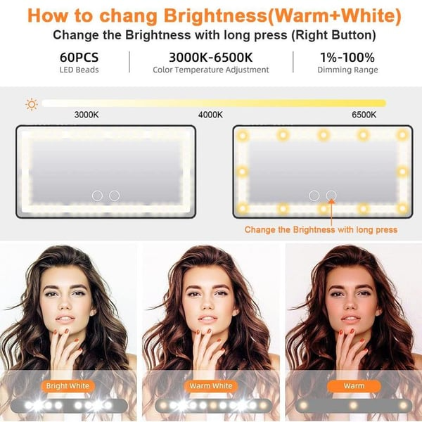 🔥Car LED Makeup Glass丨Three Gear Adjustment  Sun Visor Vanity Mirror