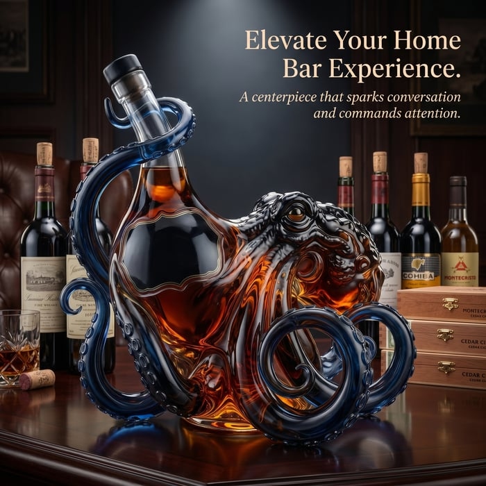 3D Sculpted Octopus Collector's Edition Bottle