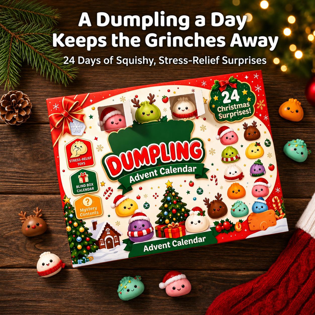 2026 Dumpling Squishy Advent Calendar - Indoor Recreation Stress Relief Toy, 24 Surprise Kawaii Mini Food Squishy Figures, Cute Christmas Countdown Holiday Gift 2026 Dumpling Squishy Advent Calendar - Indoor Recreation Stress Relief Toy, 24 Surprise Kawaii Mini Food Squishy Figures, Cute Christmas Countdown Holiday Gift