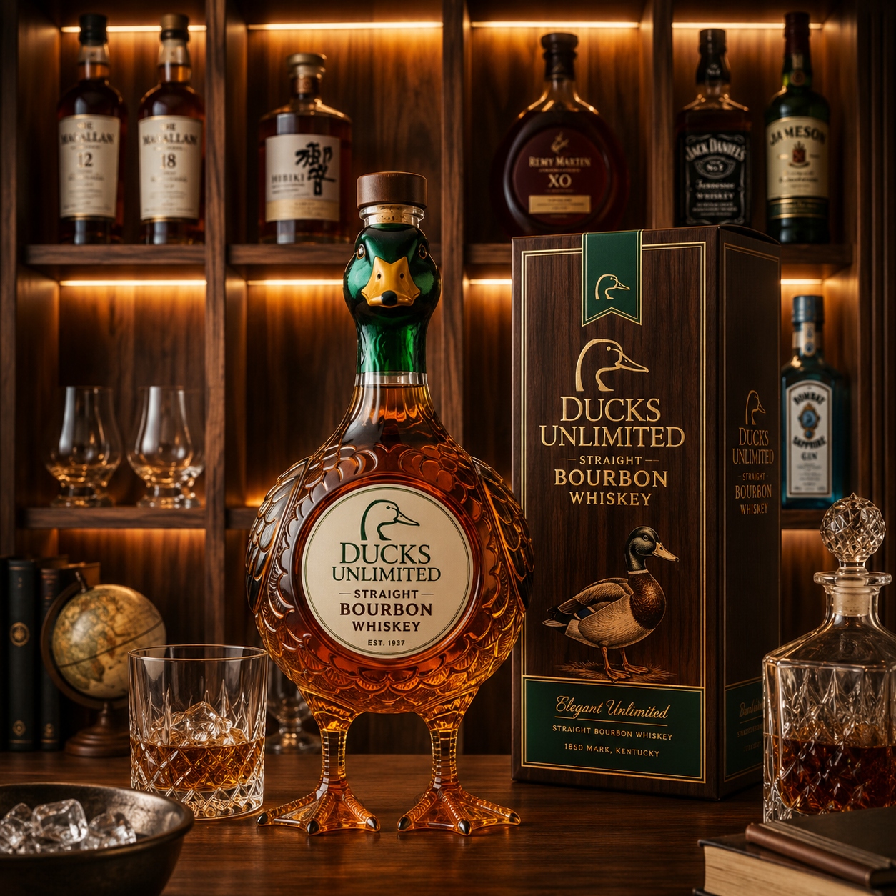 🔥Most Popular in 2026🔥Duck 3D Mallard Bourbon Bottle