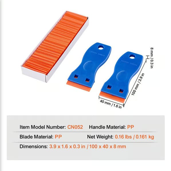 ✨Book Sticker Remover, Plastic Razor Blade Scraper